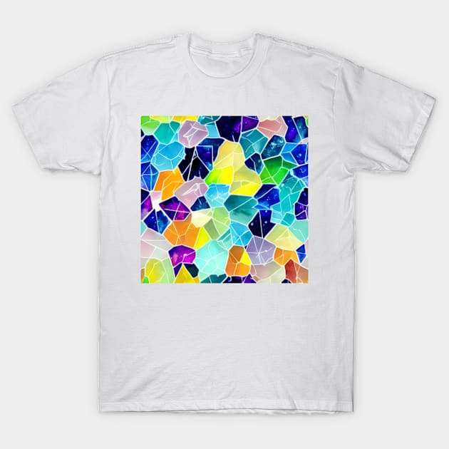 Abstract Marble, gems, precious stones, patchwork, colorful, geometrical,seamless patterns T-Shirt by AISHOPPE